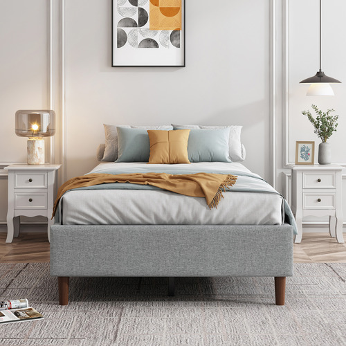 Light grey deals double bed